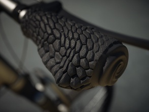 squama bicicletta manubrio grip pinshape drago moto accessorio progettazione concorso 3d print model - Mito3D