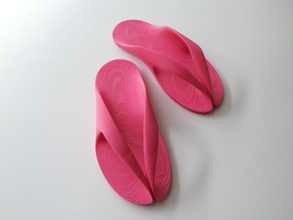 lastik plaj sandalet uk boyutu 4 pinshape 3d tasarım 3d print model - Mito3D