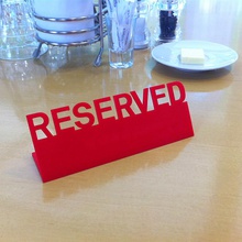 table reserved sign pinshape 3d-design 3d print model - Mito3D