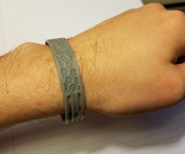flexible tpu bracelet pinshape 3d-design 3d print model - Mito3D