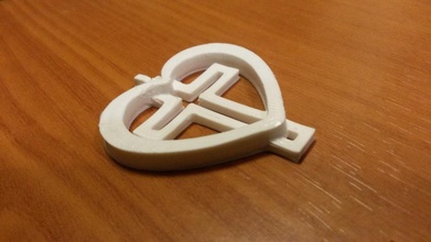 cross heart pendant pinshape 3d-design 3d print model - Mito3D