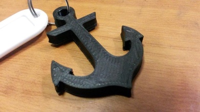 anchor keychain pinshape 3d-design 3d print model - Mito3D