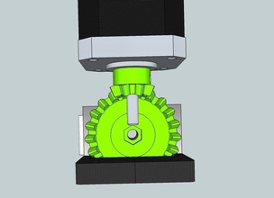 bevel gear 1 3 extruder pinshape 3d-design 3d print model - Mito3D