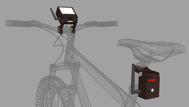 vista traseira bicicleta cam pinshape eletrônica alta tecnologia gadget moto bike acessórios design contest 3d print model - Mito3D