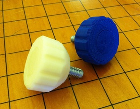 knob encased hex head screw pinshape 3d-design 3d print model - Mito3D