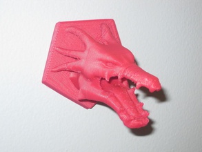 mounted dragon head pinshape 3d-design 3d print model - Mito3D
