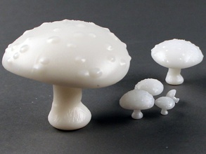 champignons forestiers pinshape coloré simple 3d print model - Mito3D