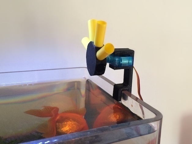 sencillo pequeño alimentador peces pinshape Diseño 3d 3D print model - Mito3D