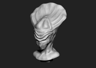 alien tête 3 pinshape créature buste sci gratuite monstre 3d print model - Mito3D