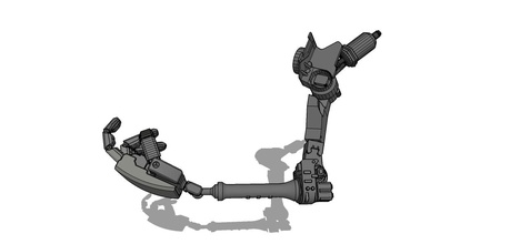mech 01 brazo izquierdo pinshape robots 3d print model - Mito3D