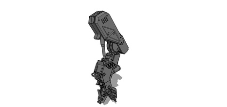mech 01 jambe gauche pinshape robot 3d print model - Mito3D