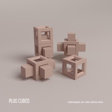 plug cubes pinshape cube puzzle jeu 3d print model - Mito3D