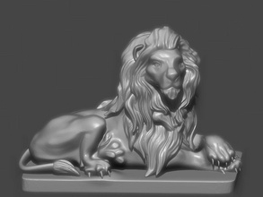 statue lion pinshape gargouille lions sculpture 3d print model - Mito3D