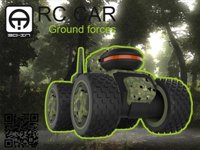 rc-car wheel pinshape android arduino army car rc 3d print model - Mito3D