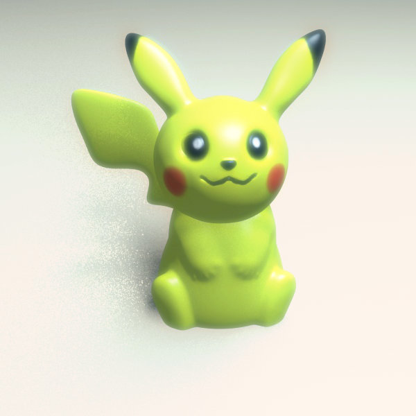 pikachu pinshape nintendo jouet jeu dessin animé pokemon 3D print model - Mito3D