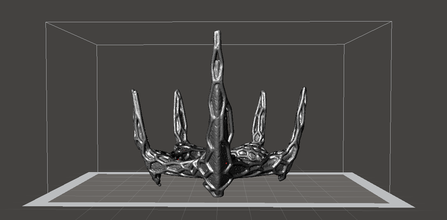 corrupted spike crown pinshape spiked voronoi fantasy 3d print model - Mito3D
