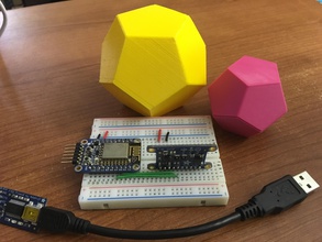 renegade dodecahedron controller pinshape wifi adafruit 3d print model - Mito3D