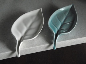 folha auto drenagem prato sabão pinshape sabonetes titular soapdish 3d print model - Mito3D
