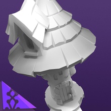 elemental village - arcane library pinshape fantasy tabletop terrain 3d print model - Mito3D
