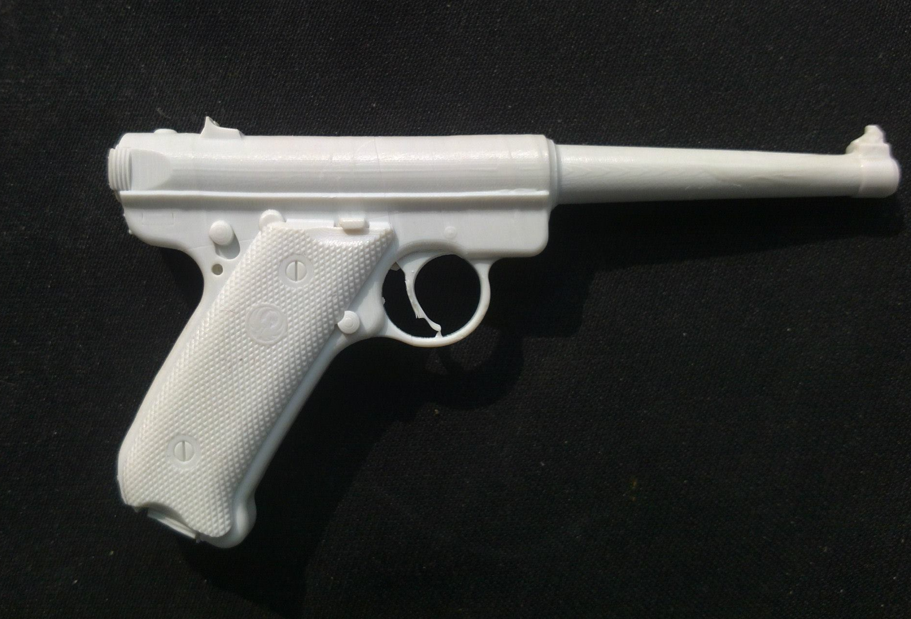 ruger mark iii pinshape semiautomatica rimfire pistola l'arma revolver 3D print model - Mito3D