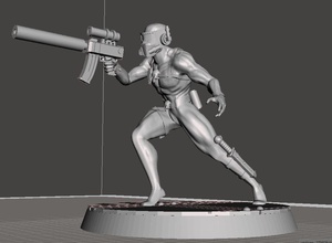 assassin 28mm-32mm pinshape warmachine necromunda infinity military soldier sci-fi scifi vindicare table-top tabletop wargame wh40k 3d print model - Mito3D