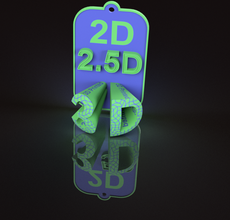 2d 25d 3d dualstrusion pinshape dual material dual-extruder dualstruder 3d print model - Mito3D