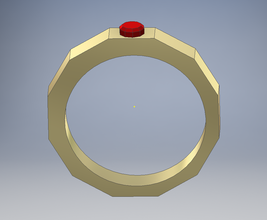 ruby ring pinshape jóias 3d print model - Mito3D