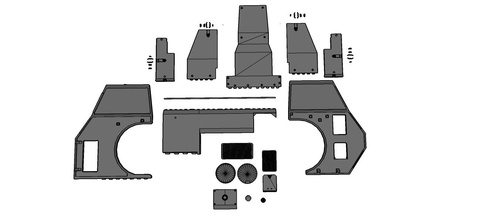 mj 1b bomba ascensore corpo pinshape veicolo in miniatura veiculo de guerra auto parti 3d print model - Mito3D