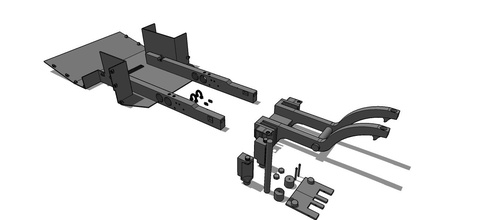 mj 1b Bombe lift chassis pinshape Teile Auto Fahrzeug of Krieg Miniatur 3d print model - Mito3D