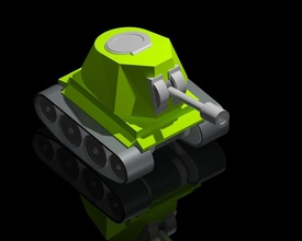 cute mini tanque pinshape brinquedos miniart 3d print model - Mito3D
