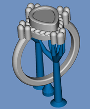 anel coração pinshape suporte 3d print model - Mito3D