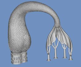 mermaid tail pinshape fish 3d print model - Mito3D