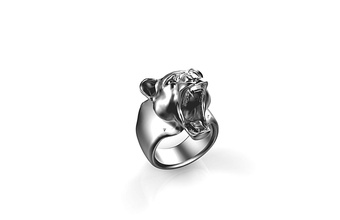 ringpuma pinshape sculpture 3dprintable accessory fashion animals ring-jewelry 3d print model - Mito3D