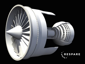 türbin motor modeli pinshape 3d tasarım 3d print model - Mito3D