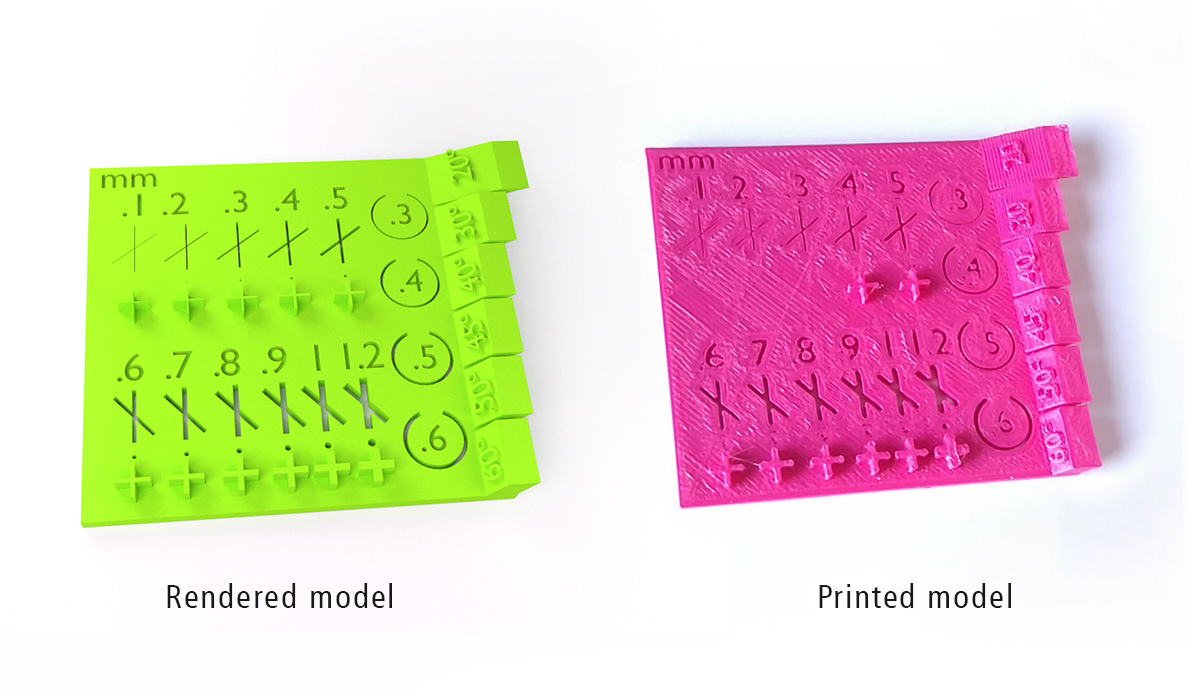prueba impresión pinshape calibración 3D print model - Mito3D
