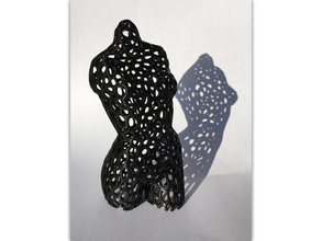 pembe panter kadın voronoi tarzı kesilmiş pinshape bacaklar 3d tasarım 3d print model - Mito3D