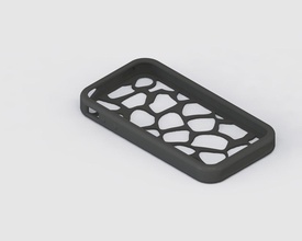 caso iphone 4 flessibile giraffa pelle pinshape disegno 3d 3d print model - Mito3D
