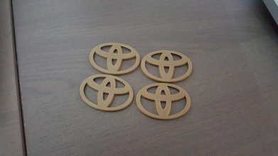 toyota emblem hubcaps - 2 styles pinshape 3d-design 3d print model - Mito3D