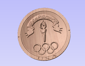 stepcraft olympics plaque pinshape usa rio 3d print model - Mito3D