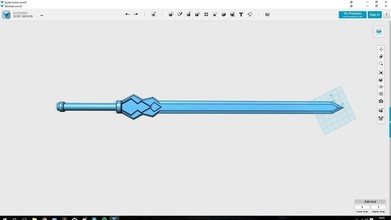 absolue d'épée l'épée d'art ligne pinshape Conception 3d 3d print model - Mito3D