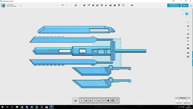 fusione spada final fantasy vii pinshape disegno 3d 3d print model - Mito3D