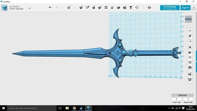 sword art online - excalibur pinshape 3d-design 3d print model - Mito3D
