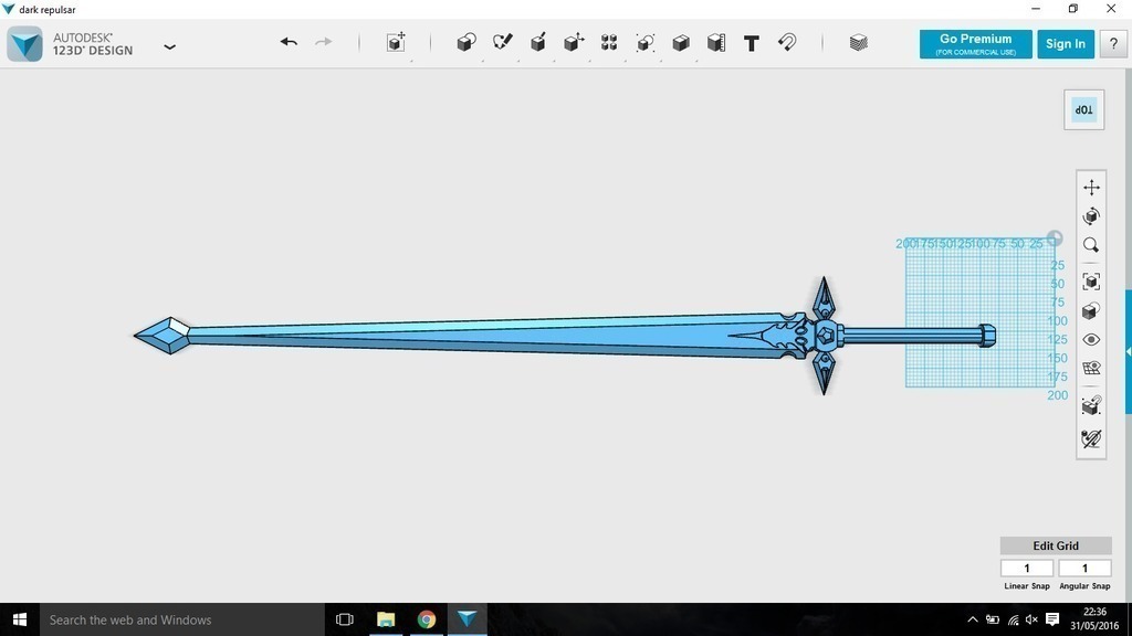 sword art online - dark repulsar pinshape 3d-design 3D print model - Mito3D