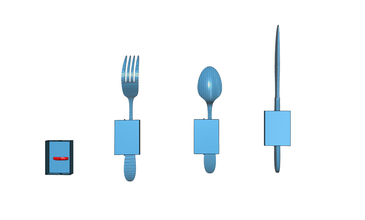 modular utensils pinshape within-reach-3d-design-challenge-under-18 3d print model - Mito3D
