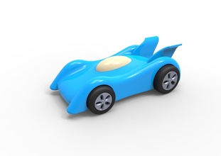 3d race car pinshape batmobile 3d print model - Mito3D