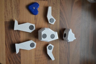 magnetic poly bear pinshape nextin3d magnet ploygon 3d-design 3d print model - Mito3D