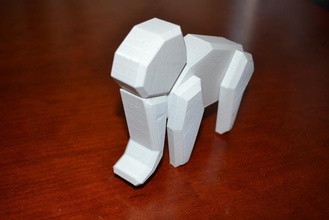 magnetic poly elephant pinshape magnet polygon nextin3d 3d-design 3d print model - Mito3D