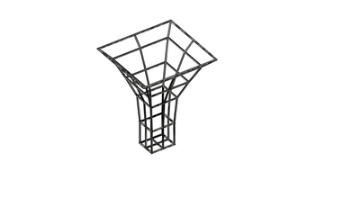 architectural column frame pinshape pergola steel 3d print model - Mito3D