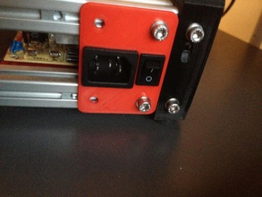 fuente alimentación enchufe interruptor panel mendelmax pinshape Diseño 3d 3d print model - Mito3D