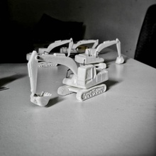 easy print Bagger Modell kit pinshape miniaturen Miniatur easytoy to Fahrzeug Spielzeug scale 3d design 3d print model - Mito3D